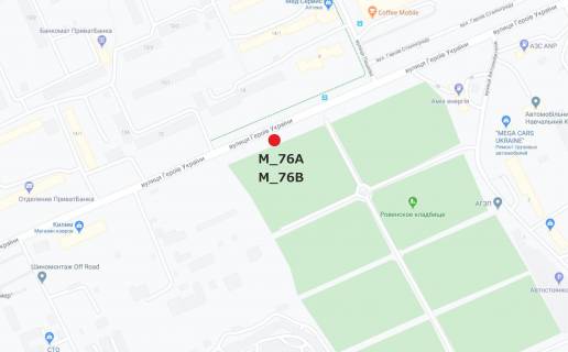 Білборд, Бігборд (Борд)  B у Кропивницький (Кіровоград) вул. Героїв України (магазин АТБ) схема