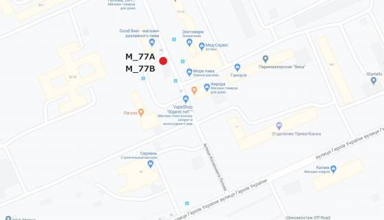 Білборд, Бігборд (Борд)  A у Кропивницький (Кіровоград), 3x6  вул. Попова (будівельний магазин"Август") схема