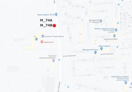 Билборд A в Кропивницкий (Кировоград), 3x6  вул. Героїв-рятувальників (Волкова) - (Кардіодиспансер) схема