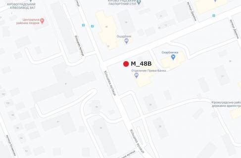 Билборд A в Кропивницкий (Кировоград), 3x6  вул. Степняка Кравчинського (ринок) схема