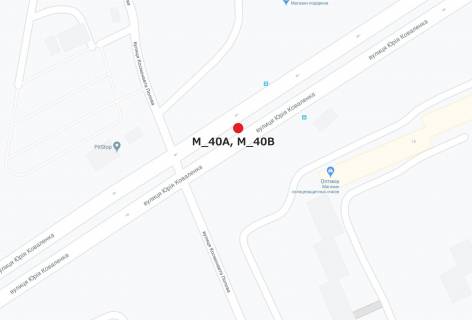 Билборд A в Кропивницкий (Кировоград), 3x6  вул. Ю.Коваленка - вул. Попова (поворот на Епіцентр) схема