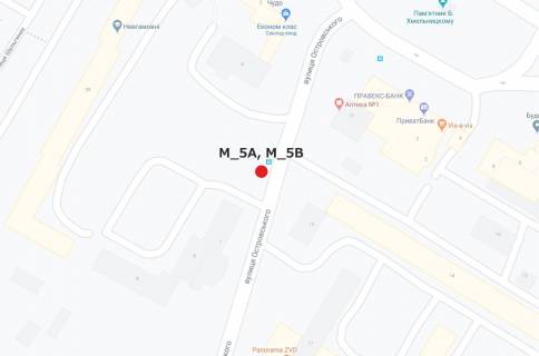 Билборд A в Кропивницкий (Кировоград), 3x6  пл. Б.Хмельницького - вул. Островського схема