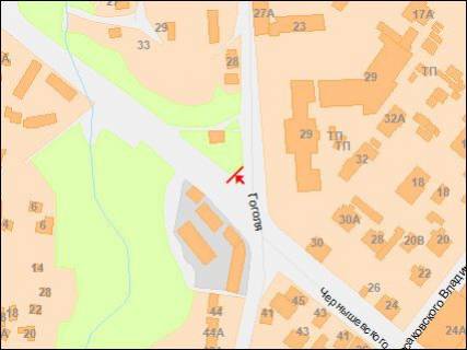 Білборд, Бігборд (Борд)  A у Дніпро (Дніпропетровськ), 3х6  Чернишевського вул., 29 - Гоголя вул. схема