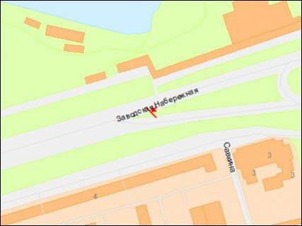 Билборд Р/П в Днепр (Днепропетровск), 3х6  Заводська Набережна вул., 4 - Червоний Камінь вул., з центру схема