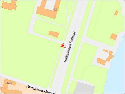 Билборд A в Днепр (Днепропетровск), 3х6  Набережна Перемоги вул., 40А, з центру схема