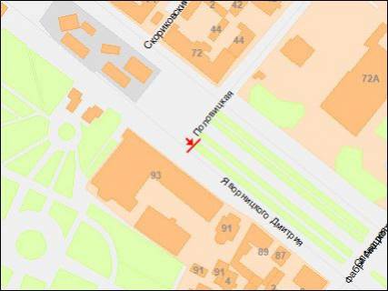 Скроллер A в Днепр (Днепропетровск), 3,14х2,32  Яворницького пр., 93 - Половицька вул. - 218346 схема