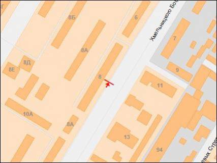 Билборд B в Днепр (Днепропетровск), 3х6  Богдана Хмельницького пр., 8, в центр схема