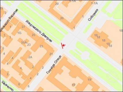 Скроллер A в Днепр (Днепропетровск), 3,14х2,32  просп. Яворницького - вул. Гончара - 218332 схема