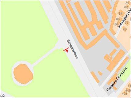 Білборд, Бігборд (Борд)  B у Дніпро (Дніпропетровськ), 3х6  Запорізьке шосе, біля парку "40-річчя Визволення Дніпра", в центр схема