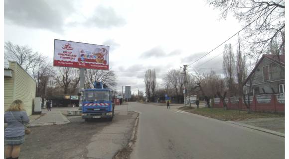 Білборд, Бігборд (Борд)  B у Дніпро (Дніпропетровськ), 3х6  Баженова ул., 102 - Веснина ул. - Альвинского ул., в центр Фото 1