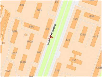 Билборд Р/П в Днепр (Днепропетровск), 3х6  Поля пр., 98, з центру схема