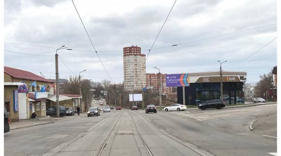 Білборд, Бігборд (Борд)  A у Дніпро (Дніпропетровськ), 3х6  Чернишевського вул., 29 - Гоголя вул. Фото 1