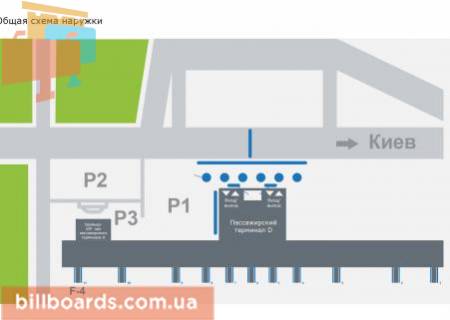 Нестандарт  у Борисполі, 28,2х7,8 м х2  Зовнішнє брендування скляних гейтов. Рукава (з 2-х сторін) (пакет з 11 шт.) схема