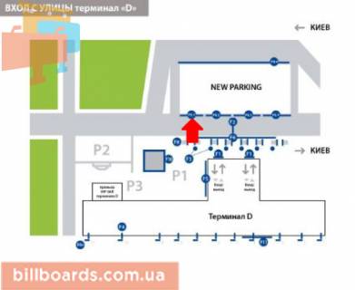 Нестандарт  в Борисполе, 110х6 м  Баннер на строящейся парковке схема