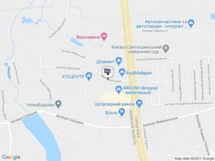 Билборд A в Киеве, 3х6  с. Петропавлівська Борщагівка на перетині  вул. Жовтнева / вул. Кришталева (біля Епіцентру) схема