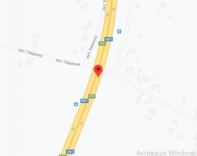 Нестандарт A у Київських трасах, 2х16  М-05 Одеська тр. 56+880 (Гарант) км від КПП.Дванядцятий  від Києва - поворот на с. Ксаверівка, зупинка, поворот на база відп. Рибалка, в напрямку Києва схема