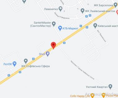 Білборд, Бігборд (Борд)  A у Софіївській Борщагівці, 3х6  с. СофіЇвська Борщагівка траса  Київ - Бишів  (АЗС ШЕЛ) схема