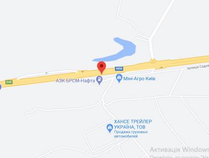 Нестандарт A у , , 2х16  М-06 Житомирська траса 35+958 км від КПП. Тринадцятий від Києва, с. Бузова, зупинка, АЗС БРСМ Нафта, МініТрактора, напрямок - в Київ схема