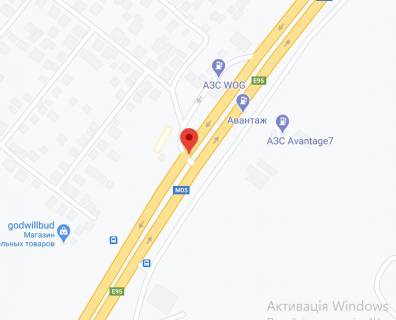 Нестандарт A в с. Вита-Почтовая, 2х16  М-05 Одеська тр. - 6км від КПП.Четвертий  від Києва - с. Віта-Поштова, с.Круглик, зупинка, заправка WOG Магазин Днипро М з Києва схема