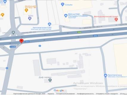 Билборд B в Стоянке, 3х6  Київ - Житомир, 08 км+800м до Києва у напрямку  з  Києва схема