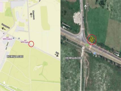 Білборд, Бігборд (Борд)  B у Гостомелі, 3х6  Гостомель, вул. Садова (біля ДП Кюне і Нагель) схема