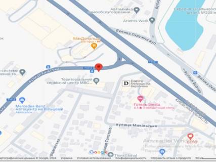 Білборд, Бігборд (Борд)  A у Софіївській Борщагівці, 3х6  вул. Київська (поруч з сервісним центром МВС), в напрямку Києва схема