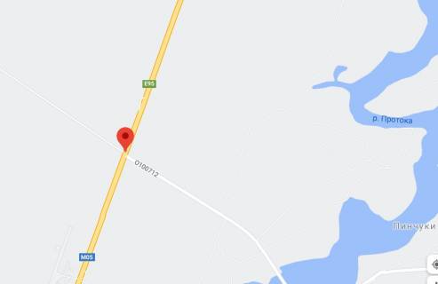 Нестандарт A в Київських трасах, 2х16  М-05 Одеська тр.  Тринадцятий від Києва,  с. Ксаверівка (перший) напрямок  з Києва схема