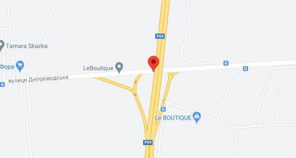 Нестандарт A в Киеве, 2х16  Р 69 Траса Київ - Вишгород  - вул. Дніпровська, велика транспортна розвязка в напрямку м. Вишгород схема