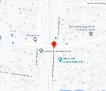 Билборд A в Боярке, 3х6  ЖД переїзд схема