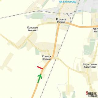 Білборд, Бігборд (Борд)  B у Холмку Автодорога Київ-Чоп, с.Холмок,  напрям-Ужгород (3 км) схема