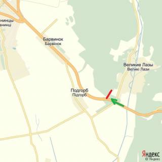 Білборд, Бігборд (Борд)  B у Великих Лазах Автодорога Київ-Чоп, район с.В.Лази,  напрям-Ужгород (3 км) схема