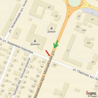 Билборд A в Ужгороде вул.Минайська,42(близ Кінопалацу Доміон), виїзд з міста в напрямку м.Чоп, напр.-с.Минай схема