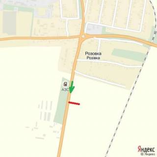 Билборд B в Розовке Автодорога Київ-Чоп, район с.Розівка,АЗС, напрям-Чоп, КПП Тиса (35 км) схема