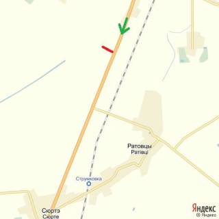 Билборд A в трассах Закарпатья Автодорога Київ-Чоп, район с.Холмок-с.Сюрте,  напрям-Чоп, КПП Тиса (15 км) схема
