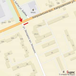 Билборд B в Ужгороде вул.Легоцького-Капушанська-Баб'яка(перехрестя)світлофори, напрям-Заньковецька схема