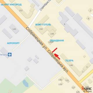 Билборд A в Ужгороде вул.Собранецька,146(Аеропорт), район маг.Ера, напрям-КПП Ужгород схема