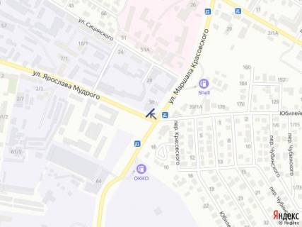 Билборд A в Хмельницком, 6х3  вул. Красовського. Дубове. Обл Лікарня схема