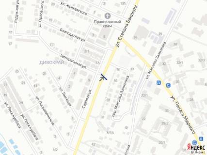 Билборд A в Хмельницком, 6х3  вул.Рибалко (Дивокрай) схема
