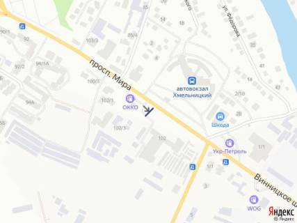 Билборд A в Хмельницком Автостанція 1, ОККО схема