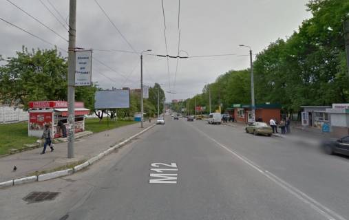 Білборд, Бігборд (Борд)  B у Хмельницькому, Зупинка Районна лікарня  Львівське шосе. Рай. Лікарня. ринок схема
