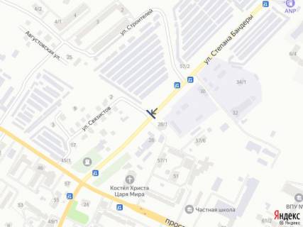 Билборд A в Хмельницком, 6х3  вул.Рибалко (гараж.масив) схема