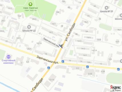 Билборд A в Хмельницком, 6х3  вул. Свободи 16 схема