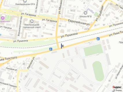 Билборд A в Хмельницком, 6х3  вул.Толстого - вул.Грушевського (зі сторони КПП). неподалік: велика стоянка (в центр, на ринки) схема