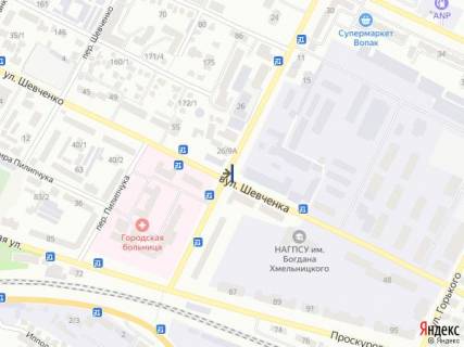 Билборд A в Хмельницком, 6х3  вул. Старок.шосе - вул. Шевченко схема