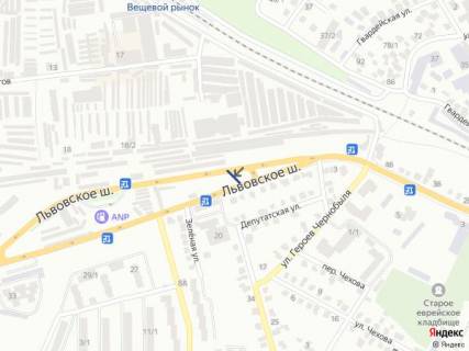 Билборд A в Хмельницком, 6х3  вул. Льівське шосе схема