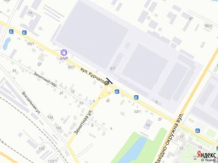 Билборд A в Хмельницком, 6х3  вул.Курчатова - вул.Зенитна (перехрестя) схема