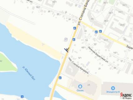 Билборд A в Хмельницком, 6х3  вул.Рибалка (пляж) схема