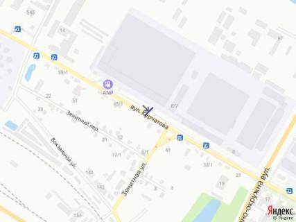 Билборд B в Хмельницком, 6х3  Вул. Курчатова 10 схема