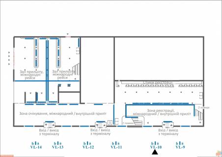 Сiтiлайт A у Львові, 1,2х1,8  Аеропорт «Львів» (вхід / вихід до терміналу) схема