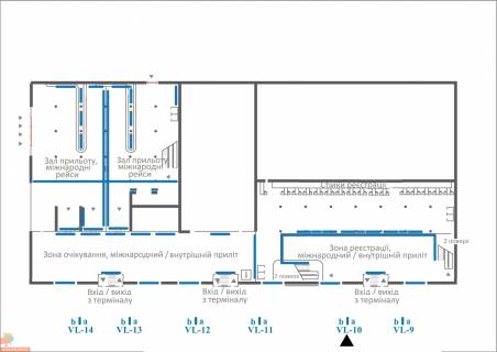 Ситилайт A в Львове, 1,2х1,8  Аеропорт «Львів» (вхід/вихід до терміналу) схема